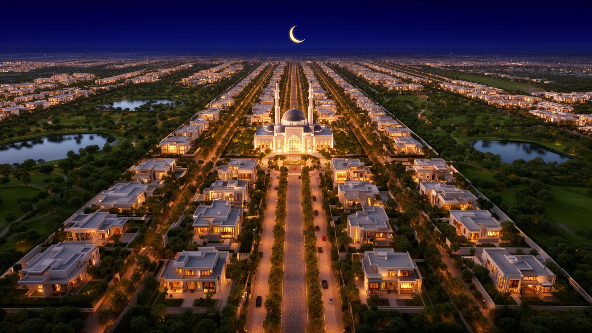 House of Crescent aerial view